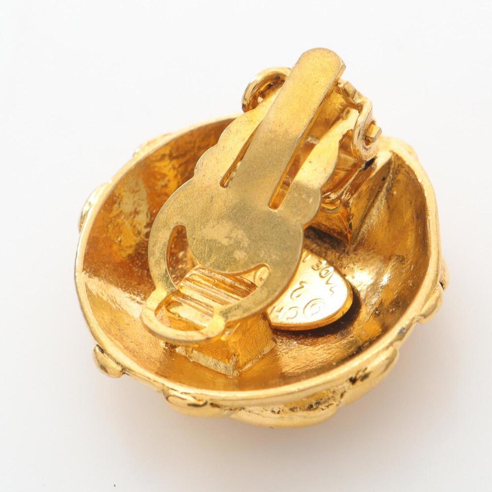 CHANEL Gold Logo Earrings - Picture 5 of 6